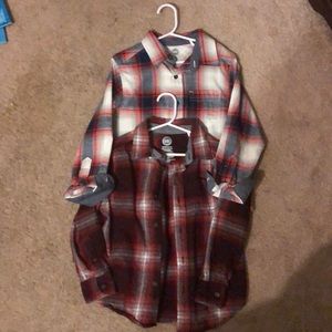 Boys size 4-5 button down flannel shirts lot of 2